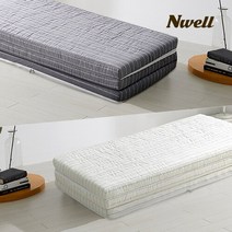 느웰 3단 접이식 라텍스 매트리스 전용 순면커버 5cm∼7.5cm 슈퍼싱글