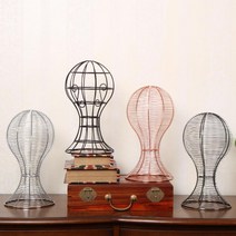 모자 DP 진열대 매장용 철제 스탠드형 보관 가발거치대, 단일사이즈, 로즈 골드 모자 스탠드, 1개