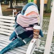두드림하우스상어 애착쿠션 인형 초대형 80cm 100cm 동물 수면 선물 아기이불 생일선물