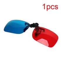 3D안경 2x 빨간색 및 청록색 안경은 3D 영화 게임 tv용 대부분의 처방 안경에 적합합니다 (클립 온 1 개, 04 style 4