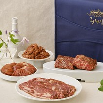 왕비집 - 갈비 선물세트 [E 세트 / 3kg] - 양념 소왕갈비 1kg 양념 LA갈비 1kg 소 등심 불고기 1kg 한돈 양념구이 1kg, E 세트