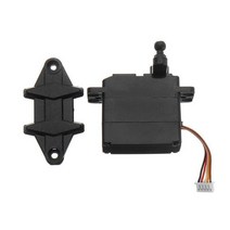 SERVO 5-와이어 2.2kg 19g 서보 Xinlehong 9125 1/10 RC 자동차 부품 No.25-ZJ04 용 플라스틱 기어 포함, 01 Black
