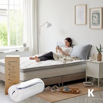 쥬헤브 28cm 유로탑 택배배송 바닥침대 단단한 허리편한 롤팩매트리스 K