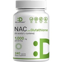 나우푸드 nac 영양제 NACC nacl Eagleshine 비타민 NAC 보충제 1회 제공량당 1000mg 240 캡슐 글루타티온 50mg 함유 N-아세틸 시스테인 u2013