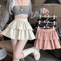 입꼬 올드머니 레더 캉캉 미니스커트4color