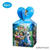 파티용 풍선 브라이덜 베이비 샤워 디즈니 encanto 장식 용품 라텍스 식기 케이크, 6pcs 사탕 상자