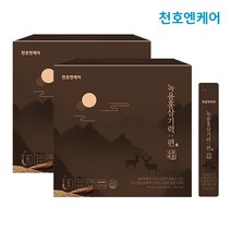 천호엔케어 천호식품 녹용홍삼기력편 60스틱X2개 + 쇼핑백녹용 홍삼 진액 진세노사이드 사포닌 추천, 단품, 단품