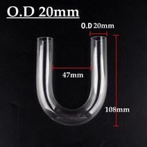 O.D 20 32mm 수족관 물고기 탱크 U 자 모양 공기 관 이음쇠 투명한 아크릴 플렉시 유리 팔꿈치 연결, [01] 1pcs, [01] O.D 20mm, 01 O.D 20mm_01 1pcs
