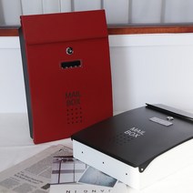호르투스 가든 벽걸이 전원주택 우체통 주택 우편함 2color, 블랙