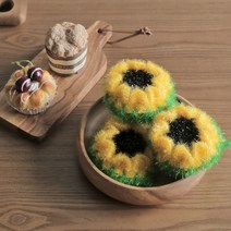 비나리 해바라기 아크릴 수세미 5P set 아크릴수세미 부드러운수세미 핸드메이드수세미 주방용수세미 귀여운주방용품, 비나리수세미 해바라기5P, 상품선택
