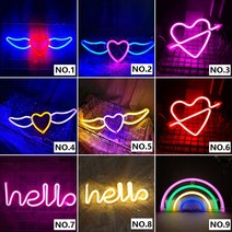 네온 등 간판 감성 조명 LED led 오픈 open 나이트 라이트 로그인 벽 아트 밤 램프 크리스마스 생일 선물 웨딩 파티 홈 장식, [11] Group K, [02] NO.2