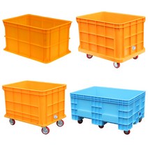 SK플라스틱 점보박스 점보상자 운반구, 점보상자200L(우레탄바퀴포함)측면배출구