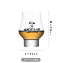 MACALLAN 맥켈란 싱글몰트 핸드메이드 크리스탈 하이엔드 위스키 테이스팅 글라스 160ML, 6개