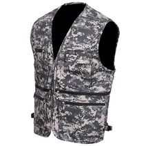 건설 안전조끼 작업복조끼 여름용 남성 주머니조끼 밀리터리 남자여름조끼, 얼룩카키