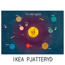IKEA 이케아 피에테뤼드 우주 태양은하 별 그림 100x70cm 604.738.50