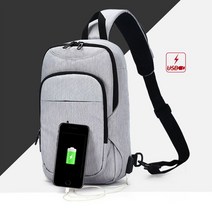 남자 어깨백 슬링백 USB 충전 운동 조깅 등산 가방 (10대 20대 30대 남자 친구 생일 1주년 선물 가방)
