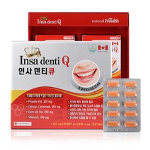 인사덴티큐 캐나다 1 450mg X 120정 (4개월분) 치아 칼슘 프로폴리스 영양제, 60정, 8개
