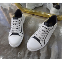 [하크수제화] 주문시 국내제작 61312 천연소가죽 남성 운동화 화이트