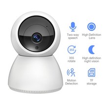 문앞cctv 실내외 스마트 FEISDA 1080P 무선 와이파이 카메라 HD 홈 감시 보안 PTZ CCTV 카메라 양방향 오디오 P2P 베이비 모니터 애완 동물 홈cctv, 720P 16G 카드 포함, 협력사, EU 플러그
