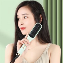 헤어스타일링 빗고데기 3D 봉고데기 무선 고데기 미니 뽕고데기 아이롱 웨이브 미용실 남자 앞머리 김지혜 물결 단발 와플 휴대용, 다크 그린