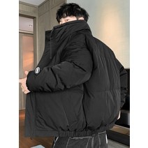 겨울 점퍼 남자 유광 패딩 신사용 자켓 파카 패션 스탠드 칼라 솔리드 코튼 윈드 브레이커 코트 캐주얼 열 파카