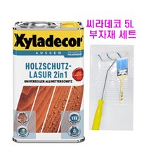 씨라데코 오일스테인 2.5L 부자재 세트 방부 방습 목재보호, 참나무