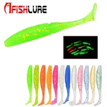 AfishLure 야광쉐드웜 50/75mm 2/3inch, 75mm(3inch), 6