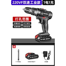 충전 임팩 전동 공구 가정용 드릴 브러시리스 핸드 소형 다기능 드라이버 핸드, 220vf 2단 산업용 모델 1개의 전원 + 배치