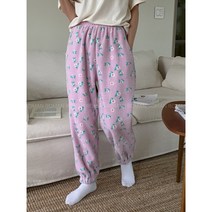 로만 꽃무늬 팬츠 편한 바지