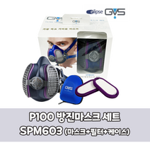 GVS 일립스 SPM603 대형 P100 방진 마스크+필터+케이스 셋트구성