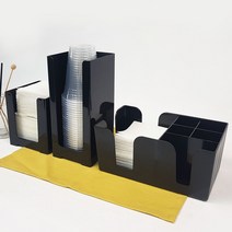 오메가키친 테이크아웃컵 스냅빈 바케디 디스펜서 냅킨꽂이 스틱 꽂이 빨대 포크함 컵홀더, B.바케디