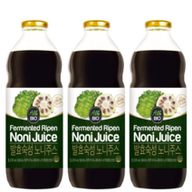 올바이오 발효 숙성 NFC 착즙 원액100% 노니주스 1000ml, 3병 (총 3L)