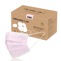 오가닉랩 내추럴 코튼 마스크 대형, 핑크, 30장