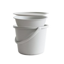 JINGHENG 저장함 물 사용 장전 뚜껑 큰 양동이 목욕 세수 비닐 플라스틱 두꺼운 토트 버켓, 화이트통세가지커버