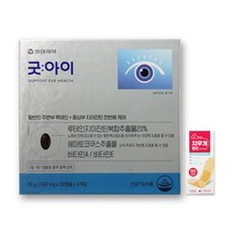 동아제약 굿아이 60캡슐 루테인 지아잔틴 2개월분 500mg 30캡슐 x 2개입 + 반창고닷컴 지우개밴드 10매입