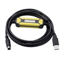 충전잭 미쓰비시 MELSEC FX 시리즈용 USB-SC09-FX FX-USB-AW PLC 프로그래밍 케이블 어댑터 데이터 다운, [01] Black, 01 Black