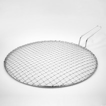 세기 업소용 스텐 원형망 손잡이형 석쇠 330mm, 1개