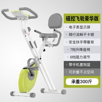 헬스자전거 실내싸이클 실내사이클 접이식 회전 가정용 소형 체중 감량 장비 운동, 녹색 자기 제어 음소거등받이 포함
