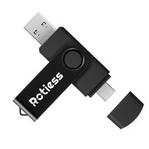 ROTIESS USB3.0 c타입 USB메모리 2in1 OTG 휴대용 유에스비 검정, 128기가