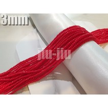 지우지우 크리스탈 론델 컷팅 비즈 3mm 28색 / DIY 비즈공예 동백이반지 마스크스트랩 팔찌 만들기 재료 투명 반투명 불투명 비비드 시드, 5) 라이트사이암 불투명