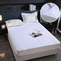 얇은이불 세트 100% 방수 침대보 킹 사이즈 침대 커버 퀼트 매트리스 패드 세탁 가능한 보호대 애완견 린넨, [06] 1pc  220x200cm, [09] White