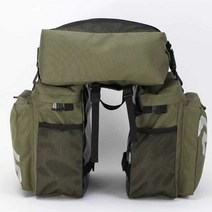 자전거 가방 배달통 포켓 짐백 안장 라이더 뒷자석, 양면 검정색(레인커버+로프 포함) 37L