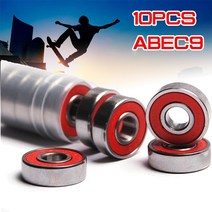 베어링 10x abec-9 608 2rs 인라인 롤러 스케이트 휠 레드 실드 휠 487