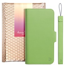 어썸디자인 14컬러 수제 가죽 플랫 지갑 케이스 + 핸드 스트랩