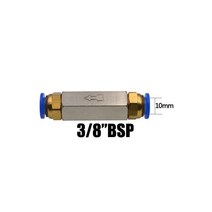 기계 부속 자재 베어링 스쿠류 커넥터 볼 밸브 샤프트 공압 체크 6mm 8mm 10mm 1 4 OD 호스 편도 공기 가스 황동 압축기 파이프 피팅 어댑터, CV-03BSP 10MM