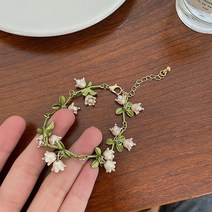 귀걸이 악세서리 여성 링 보석 화이트 은방울꽃 팔찌 목걸이 슈퍼 요정 스터드 여자 쇄골 체인 꽃 선물