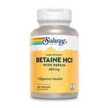 솔라레이 HCL 펩신 650mg 베지테리안 캡슐, 100개입, 1개, 100정