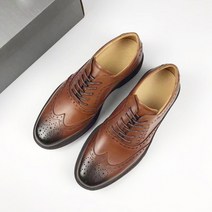 스파이크리스 송아지가죽 윙팁 옥스포드 골프화