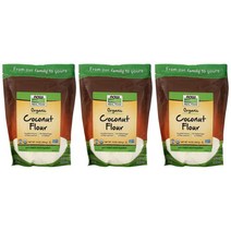 [2 1] Now Foods 나우푸드 리얼푸드 오가닉 코코넛 454g 분말 파우더 식이섬유 단백질 비타민A 비타민C 칼슘 철 3개