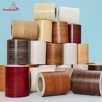포세린타일 바닥타일 욕실타일 Diy self-adhesive baseboard floor sticker wood style skirting line 방수 비닐 허리 라인 벽지, 나무는, 10미터